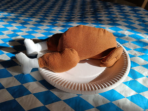 <strong>Garantiert vegan - Brathendl aus Stoffresten</strong>