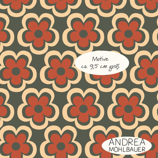 70s RETRO FLOWERS Canvas