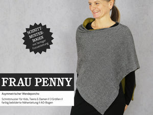 Frau PENNY Schnittmuster Wendeponcho
