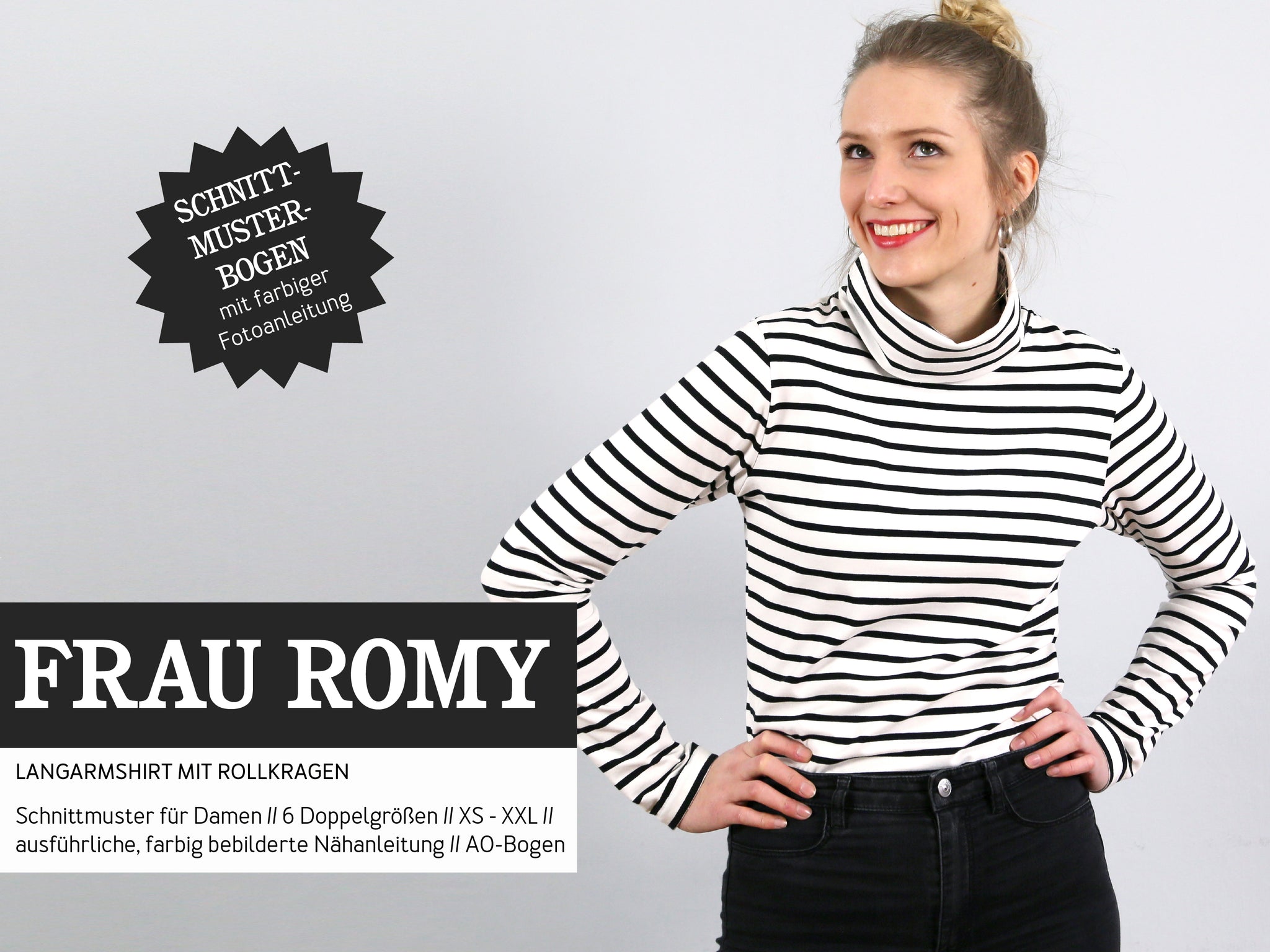 Frau ROMY Rollkragenshirt