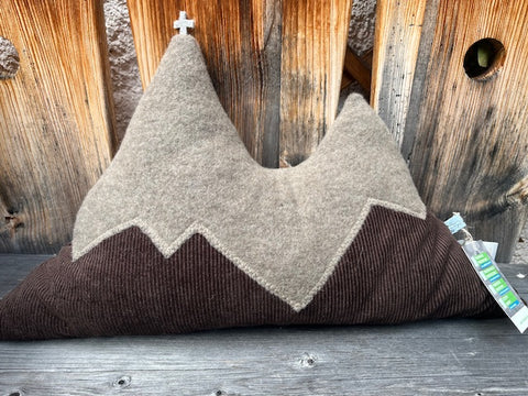 BERGEKISSEN a scheens Platzerl - aussen Baumwolle und Wolle, innen Schafwollfüllung