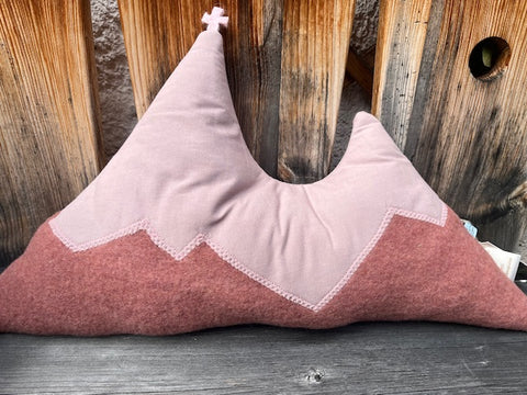 BERGEKISSEN Alpenglühen - aussen Baumwolle und Wolle, innen Schafwollfüllung