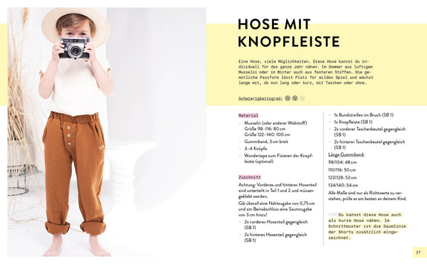 Mini-Masterclass - Nähen mit Musselin für kids